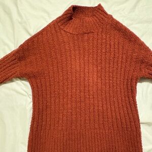 Sincerely Jules Cozy Brick Turtleneck Sweater